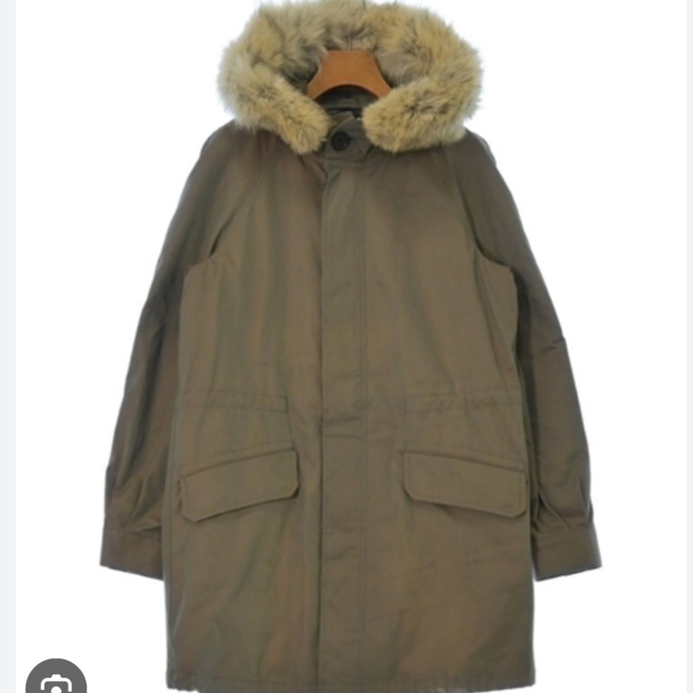 Marc By Marc Jacobs Green IridescentGreen Parka Coat With Fur Trim Size …